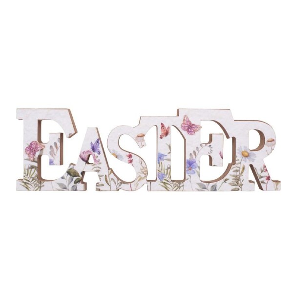 Easter Sign w. Bunny Design 30cm