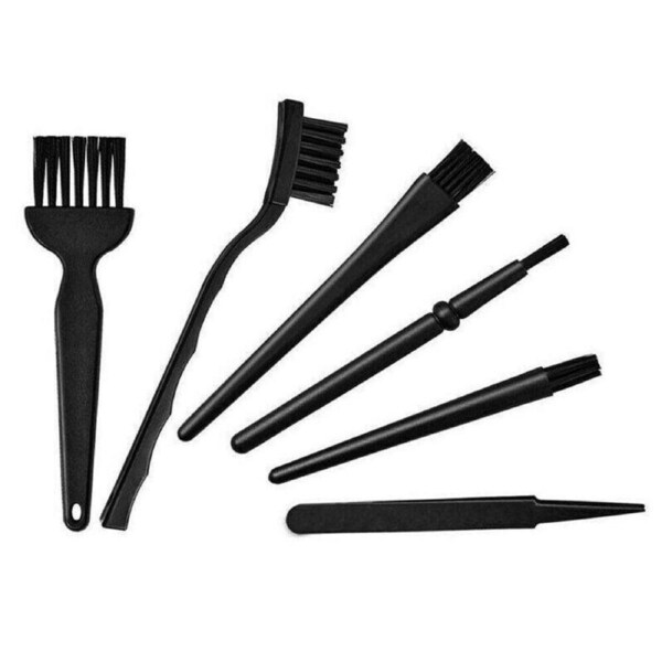 6PCS Anti-Static Keyboard Cleaning Kit Black Plastic Laptop PC Dust Cleaner Tool