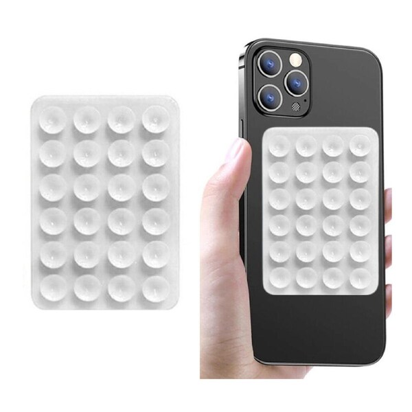 Mobile Phone Fixture Silicone Suction Cup Phone Holder White