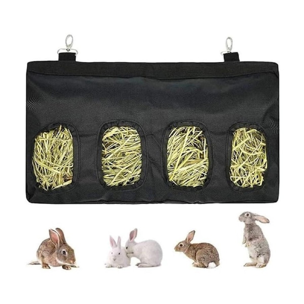 Pet Hanging Pouch Feeder Holder Rabbit Hay Bag Guinea Pig Eating Feeding Large