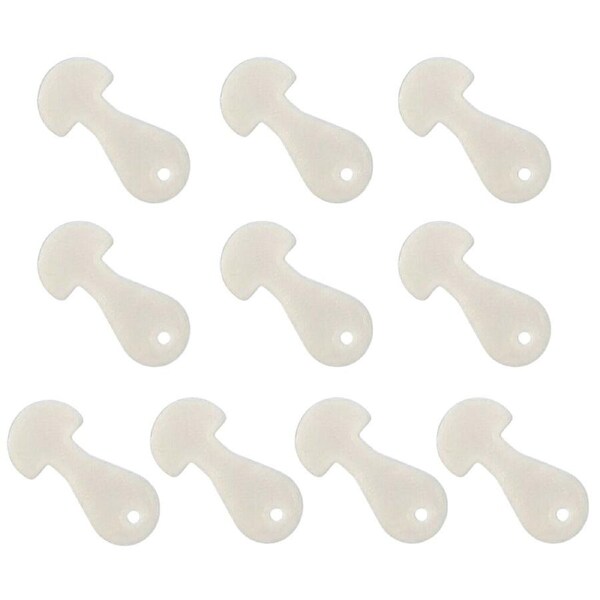 10x Trolley Token Shopping Cart Token Removable Trolley Token White