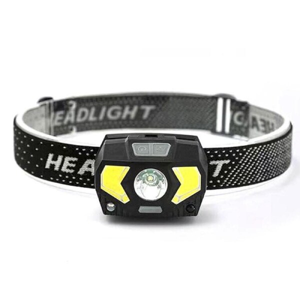 USB Rechargeable Flashlight Lamp LED Head Torch COB Camping Headlamp