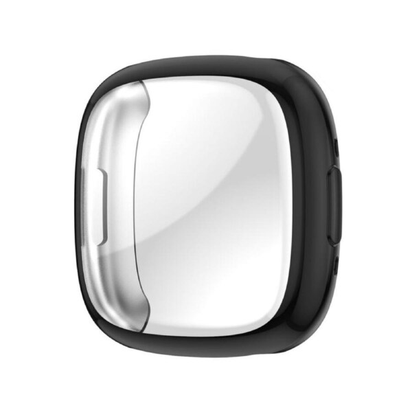 Black Full Soft TPU Case Screen Protector For Fitbit Versa 2 Sense 2 Watch
