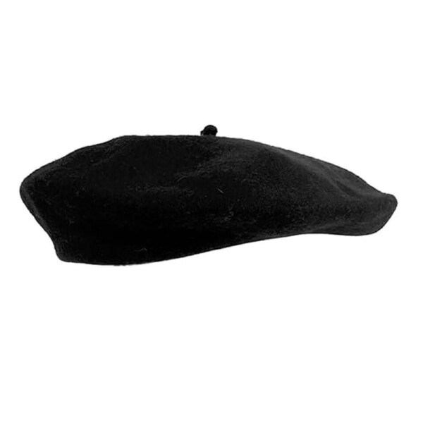 Warm Winter Hat Newsboy Acrylic French Style Cap Women's Beret Classic Black