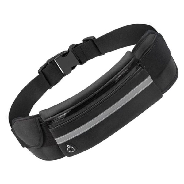 Black Fanny Pack Waist Belt Waterproof Money Wallet Zip Pouch Running Bum Bag