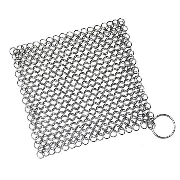 Home Kitchen Cookware Chain mail Scrubber Cast Iron Cleaner Stainless Steel