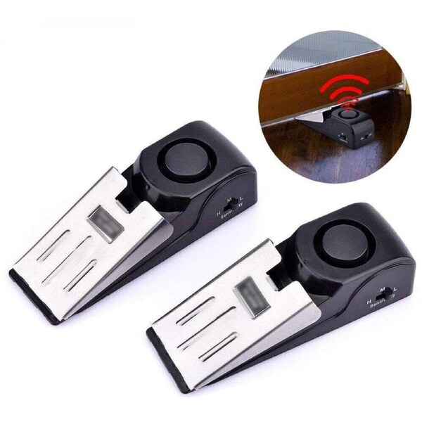 Portable System Wedge Alert Door Stop Alarm Wireless Home Travel Security