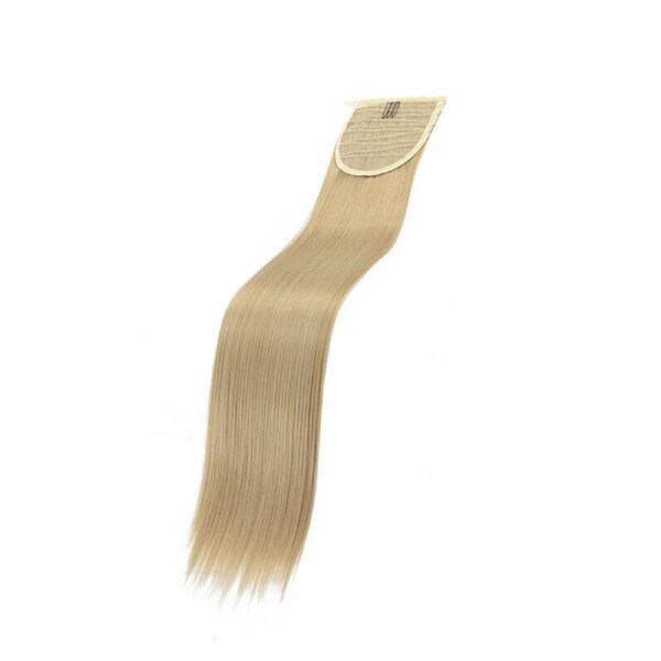 Human Natural Hair Extensions Pony Tail Hair Wrap Ash blonde