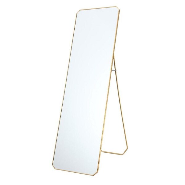 Full Length Floor Mirror Vanity Body Makeup Free Standing Wall Hanging Leaning Hallway Bedroom Dressing Room with Folding Stand 45x2x140cm