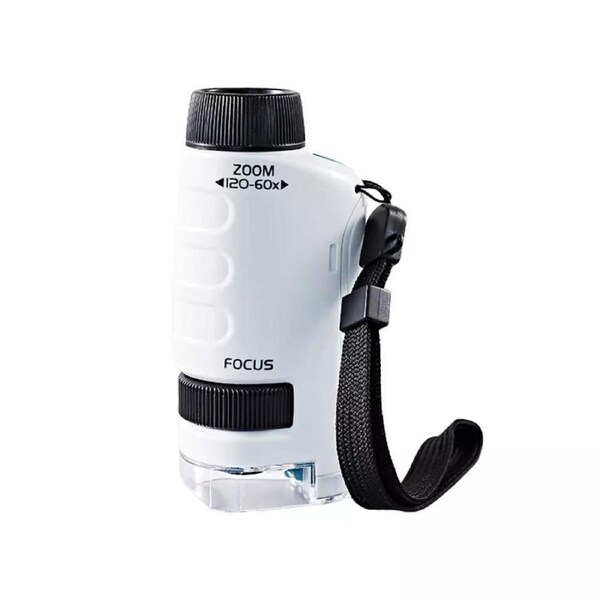Portable Pocket Microscope Minilabsters Miniscope 60x-120x White
