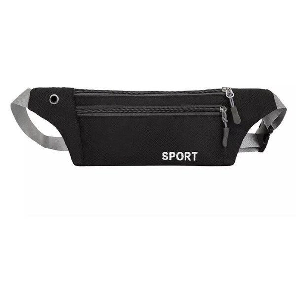 Black Pouch Sports Wallet Bags Money Zip Waterproof Running Belt Bum Bag