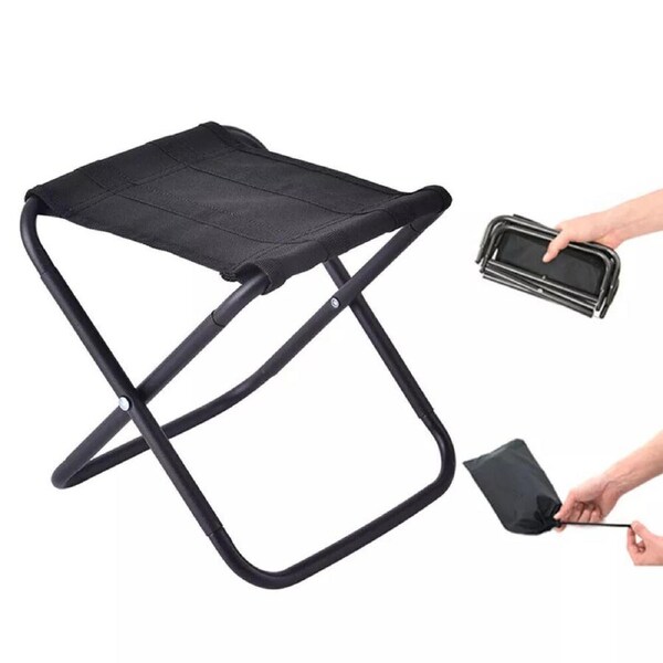 Metal Seat Hiking Fishing Picnic Chair Portable Outdoor Folding Stool Camping