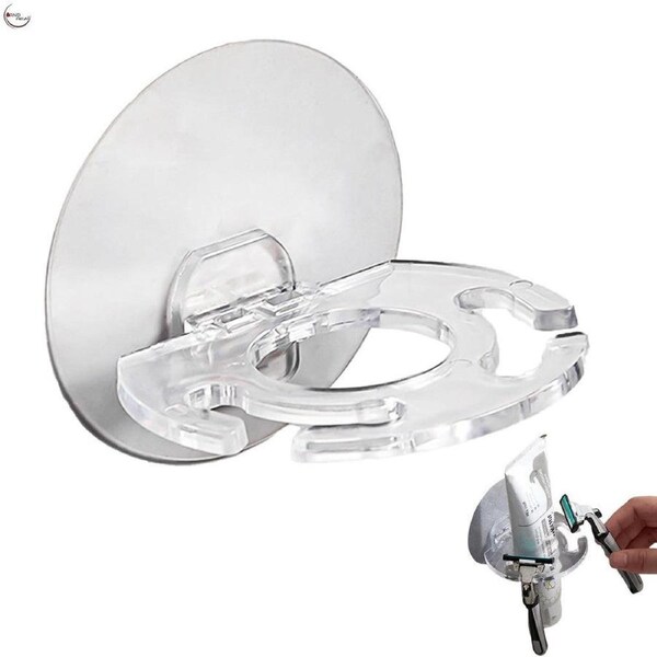 Bathroom Suction Cup Toothpaste Toothbrush Holder Storage Rack Wall Mount Sucker
