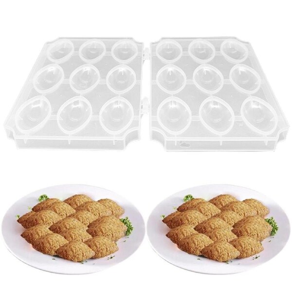 9 Holes Manual Meatloaf Mold Kibbeh Meatball Maker Press Minced Processor