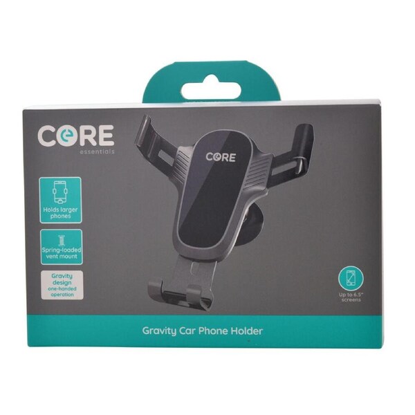 Core Gravity Car Vent Phone Holder Universal Smartphone Mount/Stand Black