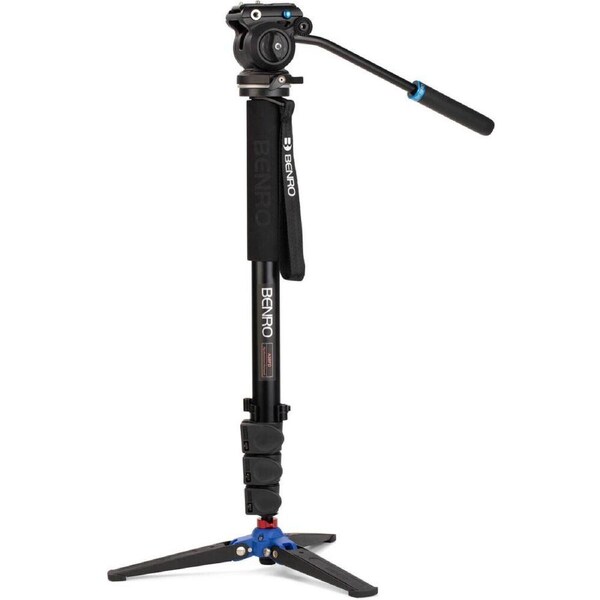 Benro A38FD Aluminium Monopod VT2 3-Leg Base S2PRO Head w/ Flip Lock 155cm