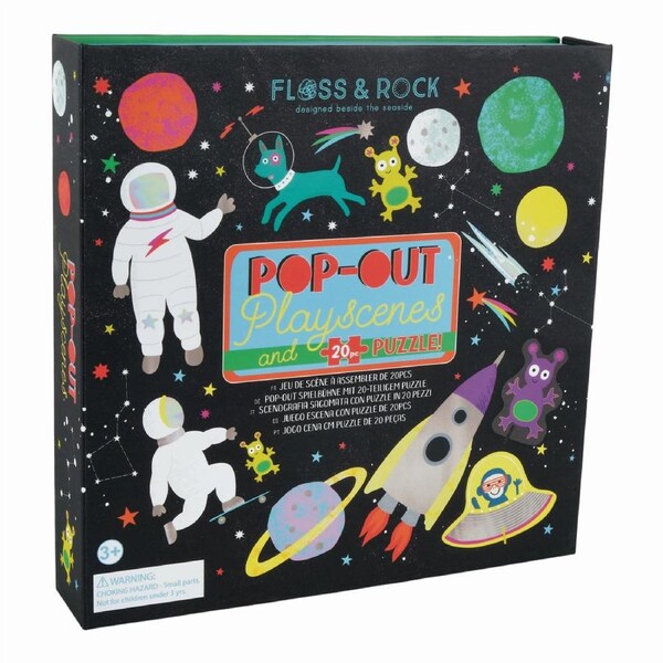 Floss & Rock Pop Out Playscene Space 20cm Kids/Children Educational Game 3+