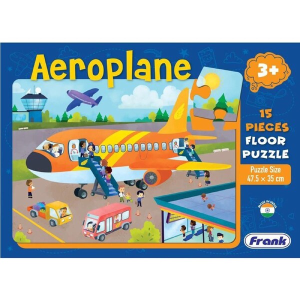 15pc Frank Educational Floor Jigsaw Puzzle Learning Play Game Aeroplane 3+