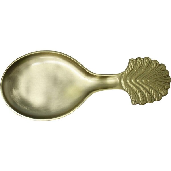 LVD Aluminium Spoon Rest Tray Palm Large Home/Kitchen Decor 14x34cm Gold