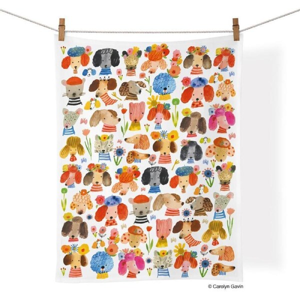 WerkShoppe Cotton Kitchen Tea Towel Drying Dish Cloth 53.5x71cm Dog Eared