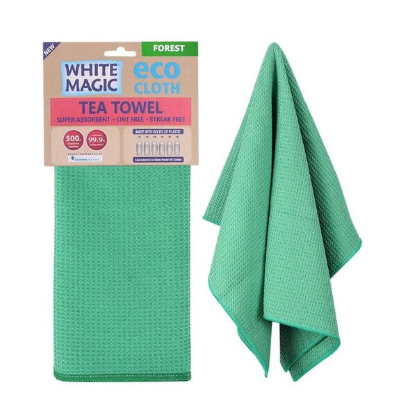White Magic Reusable 70x50cm Tea Towel Absorbent Cleaning/Drying Cloth Forest