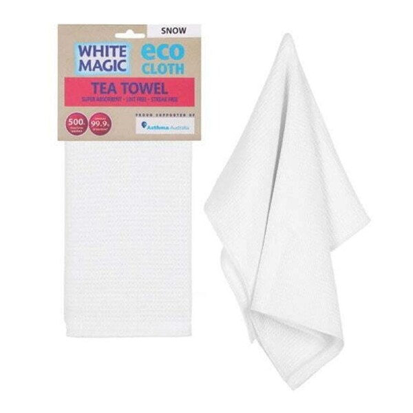 White Magic Reusable 70x50cm Tea Towel Absorbent Cleaning/Drying Cloth Snow
