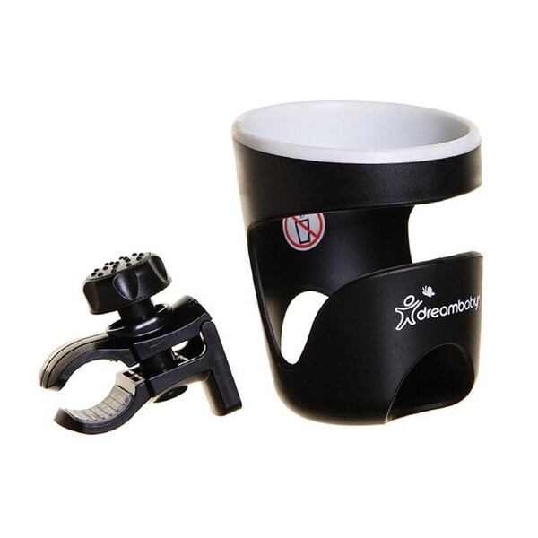 Dreambaby Drink/Bottle/Sippy Cup Holder w/ Clamp For Stroller/Pram Black/White