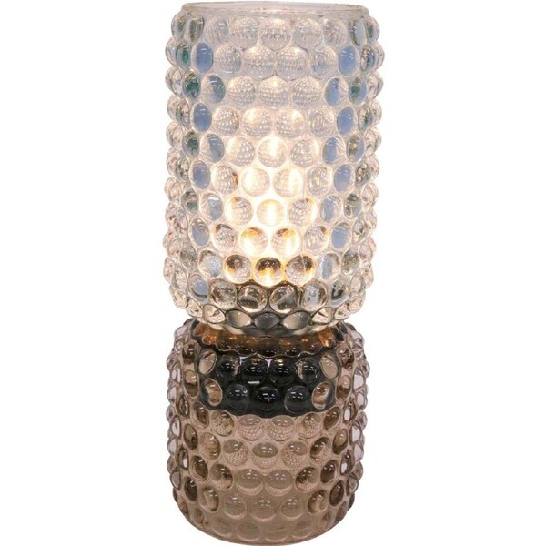 LVD Led Glass Home/Room Bedside Lamp Light Tabletop Decor 21cm Amber/Blue