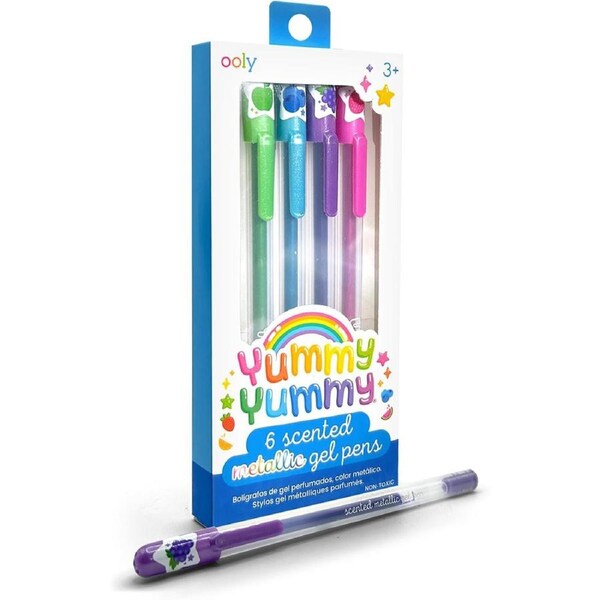 6pc Ooly Yummy Scented Metallic Gel Pens Kids Writing/Drawing Stationery 3y+