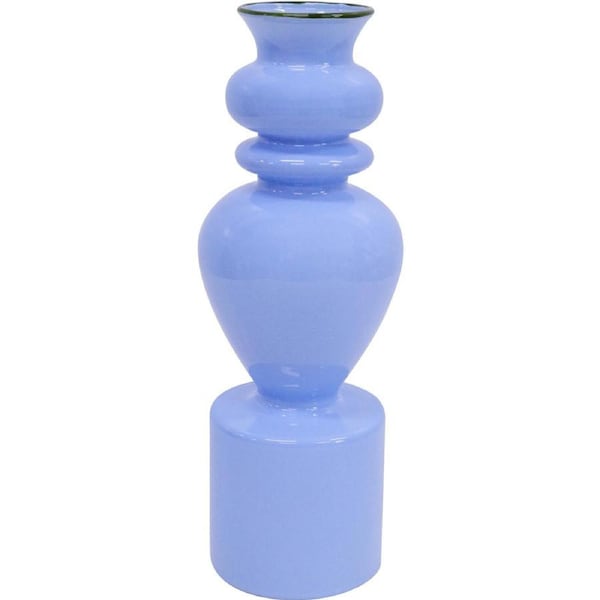 LVD Glass Flower Bud Vase Decorative Display Pot Home/Room Decor 18.5cm Blue