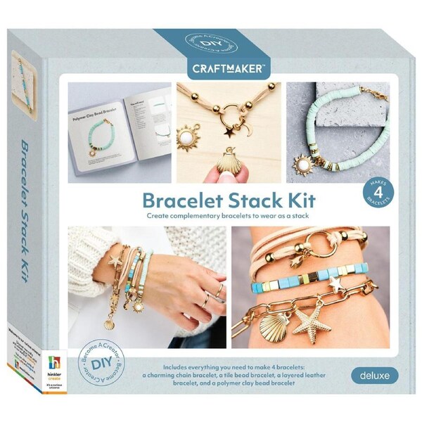 Craftmaker Bracelet Stack Jewelry Making Family Activity Fun DIY Crafting Kit