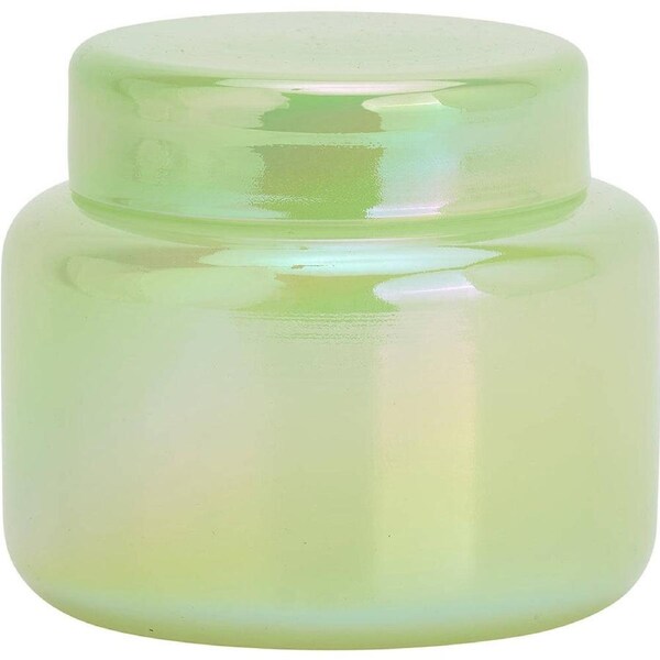 Annabel Trends Glass Opal Jar Home/Bathroom Storage Organiser Sml Limeade