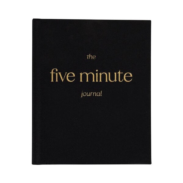 Annabel Trends Fabric Hardcover Five Minute Diary Journal Stationery Black