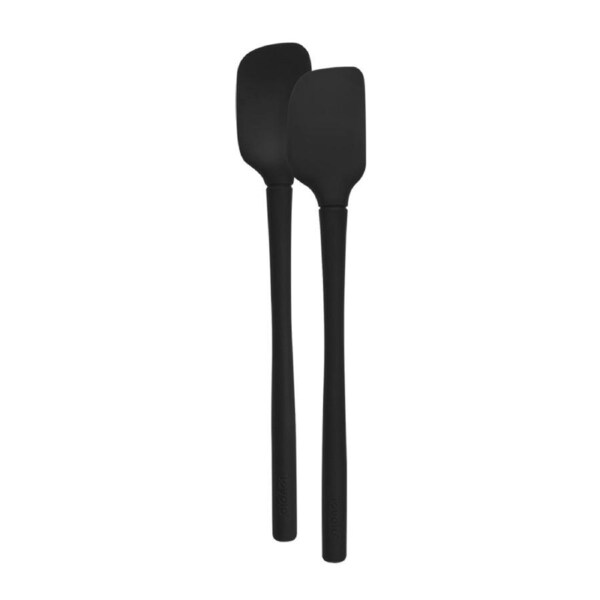 2pc Tovolo Flex-Core All Silicone Nylon Mini Spatula/Spoonula Utensil Black