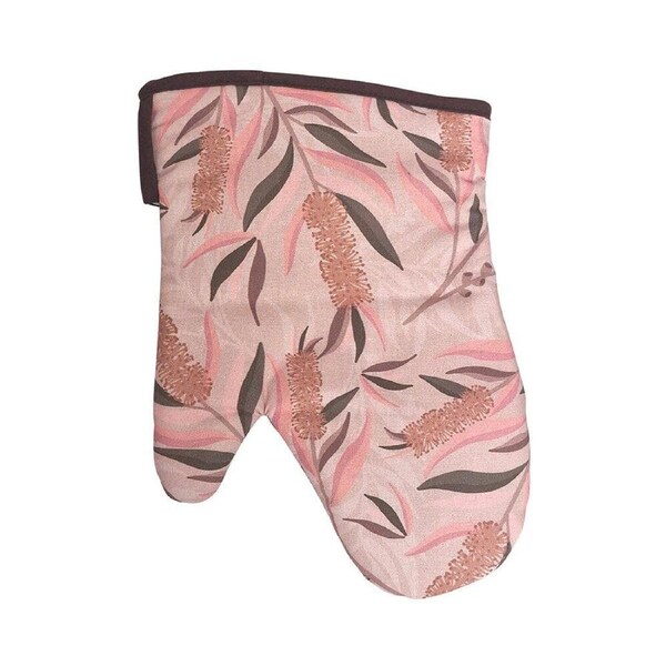 Annabel Trends Cotton Single Oven Mitt Cooking Glove 26cm Bottlebrush Light