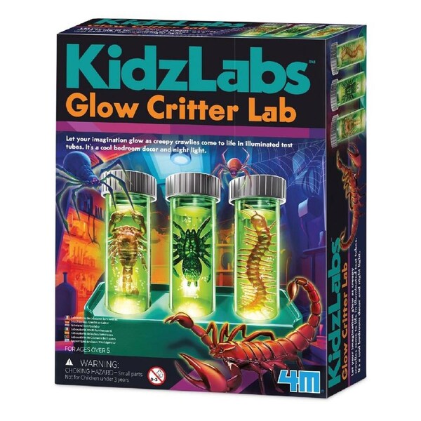 4M KidzLabs Glow Critter Lab Kids/Children Educational Science Play Toy 5+