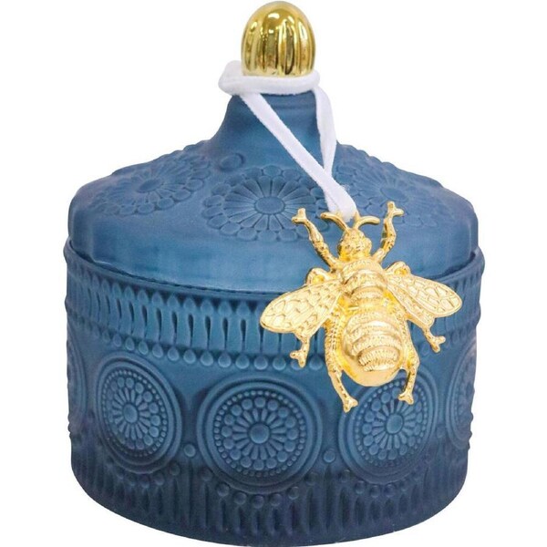 LVD Glass Chloe Trinket Box Storage Home Tabletop Decor Round 10cm Capri