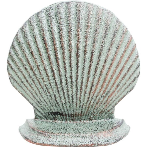 LVD Doorstop Shell Cast Iron Door Stopper Home/Office Decor 11.5cm Green