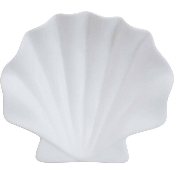 LVD Shell Plate Ceramic Trinket Dish Home/Lounge Tabletop Decor 17cm White