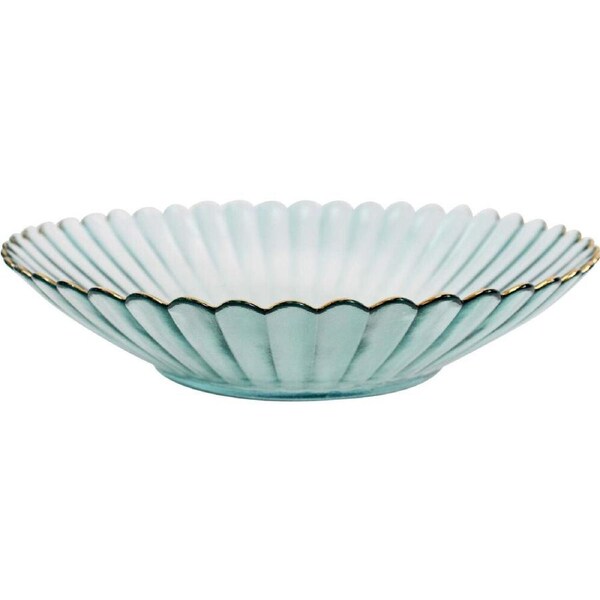 LVD Glass Dish Serve Plate Decorative Home/Dining Tableware Large Mist/Gold