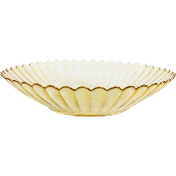 LVD Glass Dish Plate Decorative Home/Dining Tableware Large Marrigold/Gold