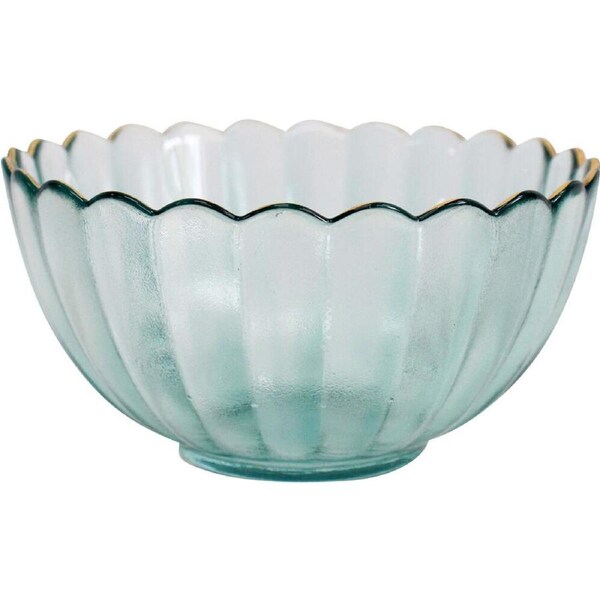 LVD Glass Bowl Serving/Decorative Home/Dining Tableware Medium Mist/Gold