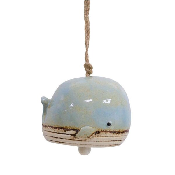 LVD Chime Whale Figurine Animal Hanging Home/Room Garden Decor 14.5x12cm Blue