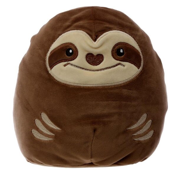 Squidglys 24cm Sloth Animal Plush Kids/Children Pillow Soft Cuddle Cushion 0m+