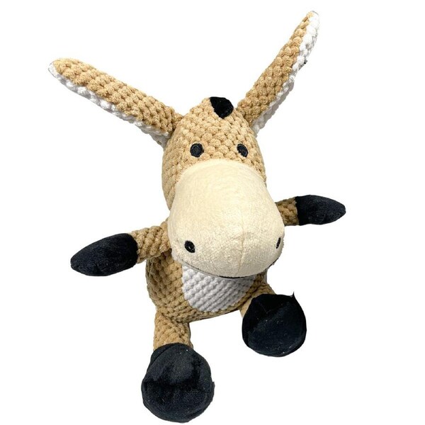 Pro Pet 32cm Plush Donkey Toy w/Squeak Kids/Children Stuffed Animal Toy Assorted