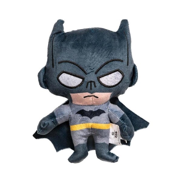 Batman Soft Plush Squeaking Dog Pet Interactive Fun Play Toy 20cm Grey/Black
