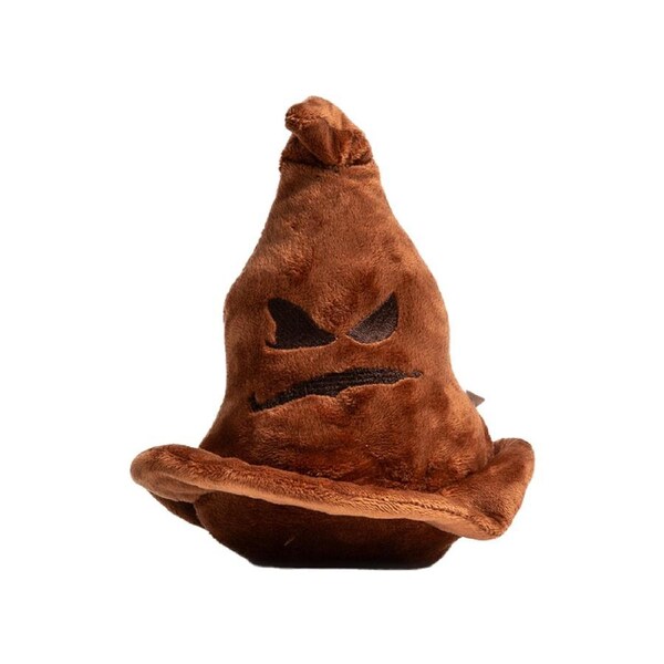 Harry Potter Sorting Hat Soft Plush Squeaking Dog Interactive Toy 20cm Brown