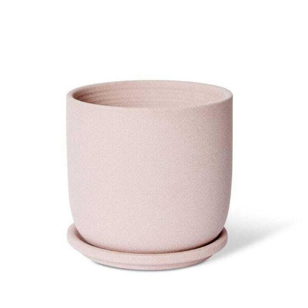 E Style Allegra 15cm Ceramic Plant Pot w/ Saucer Home Decor Planter Pink