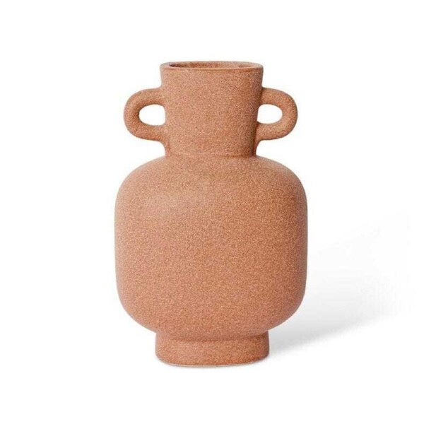 E Style Mies 23cm Ceramic Plant/Flower Vase Tabletop Home Decor Terracotta