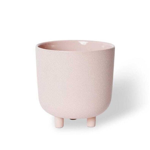 E Style Piper 19cm Ceramic Plant Pot Home Decorative Planter Round Pink